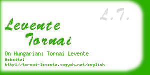 levente tornai business card